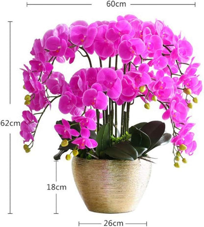 Elegant Artificial Orchid Bonsai Arrangement